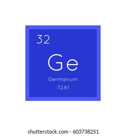 Germanium simple style tile icon. Chemical element of periodic table. Vector illustration EPS8