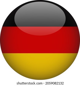 Icono de bandera de país redondeado de Alemania 3D