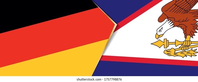 Germany and American Samoa flags, two vector flags symbol of relationship or confrontation.