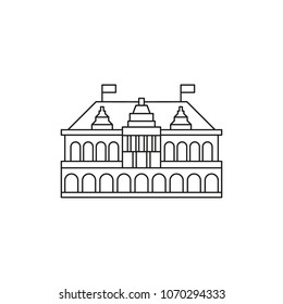 Germany architecture icon. Outline Germany architecture vector icon for web design isolated on white background