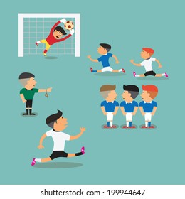 Germany and Argentina soccer players encounter with referee