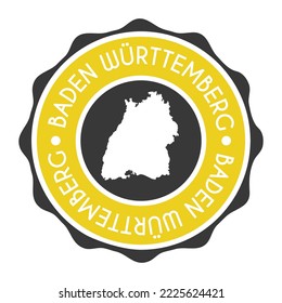 Baden-Württemberg, Germany Badge Map Vector Seal Vector Sign. National Symbol Country Stamp Design Icon Label. 