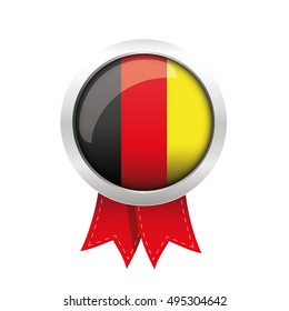 Germany badge with red ribbon vector