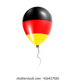 Germany balloon with flag. Bright Air Ballon in the Country National Colors. Country Flag Rubber Balloon. Vector Illustration.