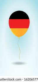 Germany balloon with flag.Ballon in the Country National Colors. Country Flag Rubber Balloon. Vector Illustration.