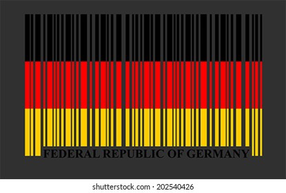 Germany barcode flag, vector