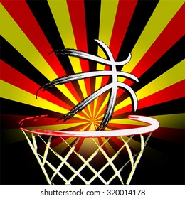 Germany basket ball, vector