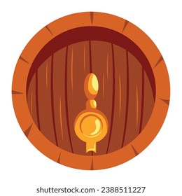 germany beer barrel illustration isolated