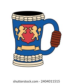 germany beer steins ceramic illustration