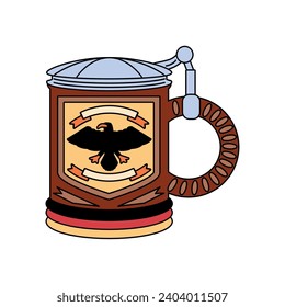 germany beer steins decoration illustration