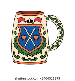 germany beer steins illustration isolated