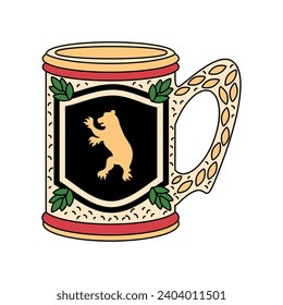 germany beer steins ornament illustration