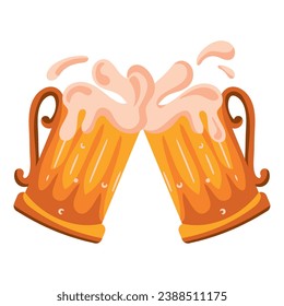 germany beers toast illustration isolated