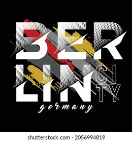 Germany berlin city text,lettering abstract stylish typography graphic t shirt print vector illustration design