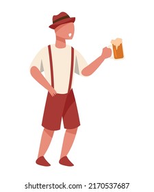 germany boy celebrating oktoberfest character