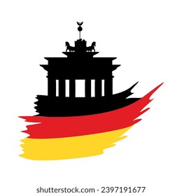 germany brandenburg gate culture illustration