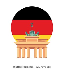 germany brandenburg gate isolated illustration