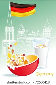 Germany breakfast illustration