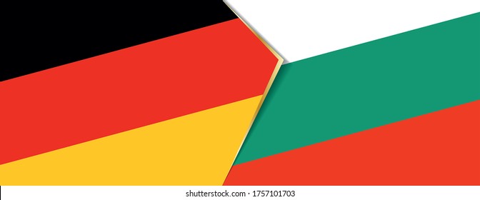 Germany and Bulgaria flags, two vector flags symbol of relationship or confrontation.