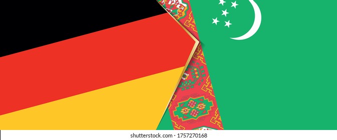 Deutschland und Bulgarien Flaggen, zwei Vektorflaggen Symbol für Beziehung oder Konfrontation.