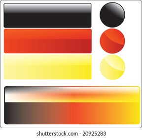 germany button and banner set vector