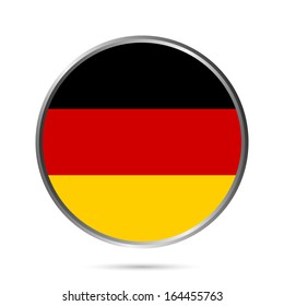 Germany button flag sign or badge for website. The colors of the original.