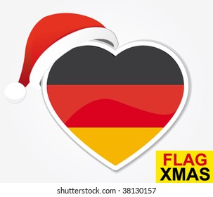 germany christmas heart flag