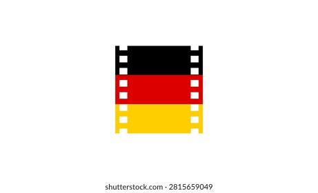 Germany cinema symbol, color vector illustration