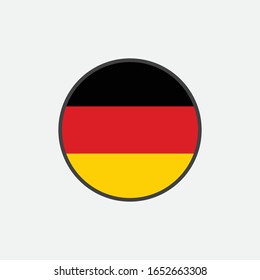Elemento gráfico de la bandera circular de Alemania Diseño de la plantilla de ilustración