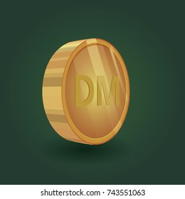 Germany coin  token vector illustration