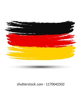 Germany Colorful Brush Strokes Painted Flag Stock Vector (Royalty Free ...