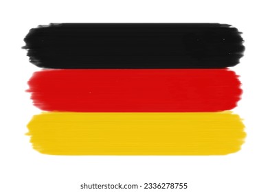 Germany colorful brush strokes painted flag. vector illustration