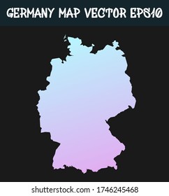 Deutschland farbige Vektorkarte Silhouette