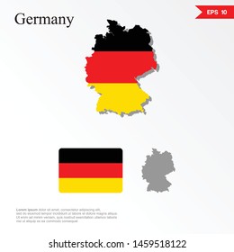 Germany a combination of flags and maps. which are integrated into modern design. vector eps 10