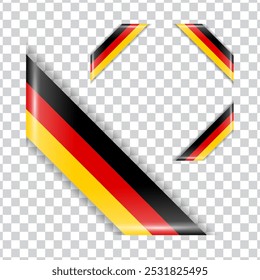 Germany corner national flag with shadow