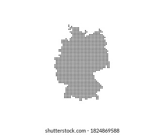 Germany, country, dotted map on white background. Vector illustration.