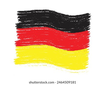 Germany country flag with brush stroke paint