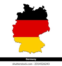 País de Alemania - Mapa de bandera