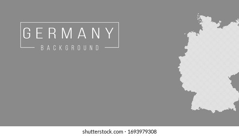 Germany country map backgraund made from halftone dot pattern. Vector illustration isolated on gray background