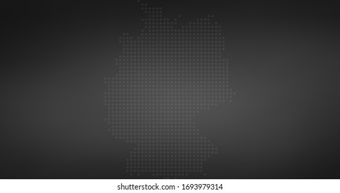 Germany country map backgraund made from abstract halftone dot pattern, Vector illustration isolated on black background