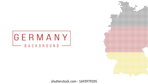 Germany country map backgraund made from halftone dot pattern, Flag concept. Vector illustration isolated on white background