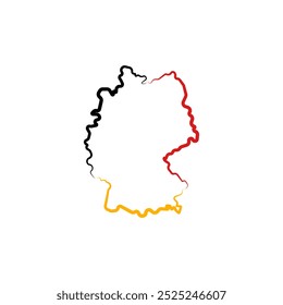 germany country map line border vector icon illustration design