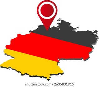 Germany country map location icon