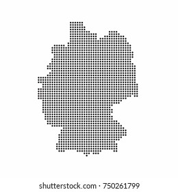 Germany country map made from abstract halftone dot pattern