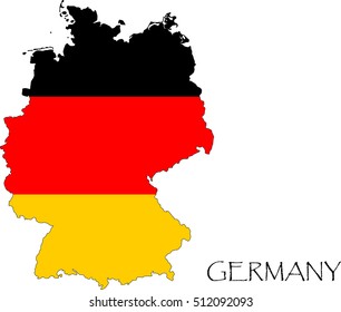 germany country map outline graphic vector style 