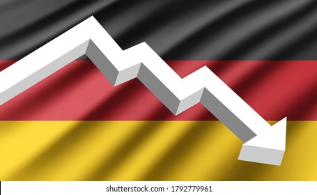 Germany crisis and recession background template.