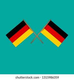 Germany crossed flags.Language learning or travel concept.