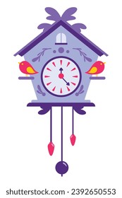 germany cuckoo clock isolated illustration