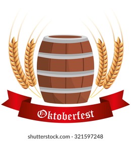 Germany culture and oktober festival holiday, vector illustration.