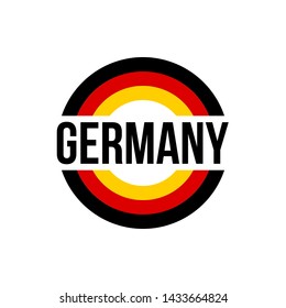 germany, cutout circles vector logo on white background